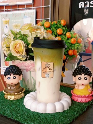มัทฉะลาเต้คาราเมล (Caramel Matcha Latte)